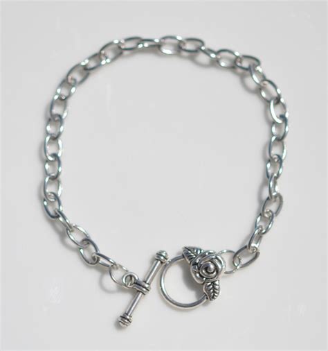 Solid Stainless Steel Toggle Bracelet by Pink Box